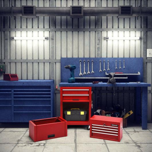 6-Drawer Tool Chest with Heightening Cabinet-Red at Set Shop and Smile