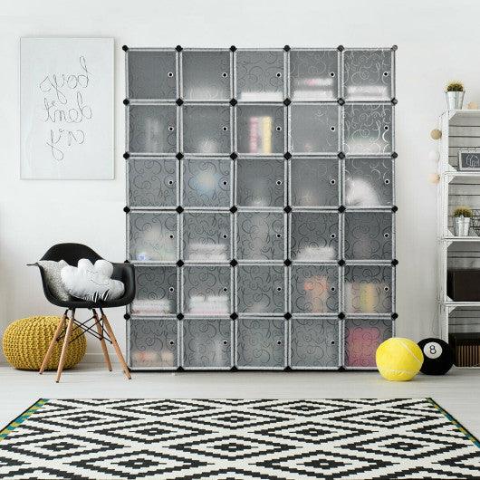 DIY 30 Cube Portable Closet Clothes Wardrobe Cabinet at Set Shop and Smile