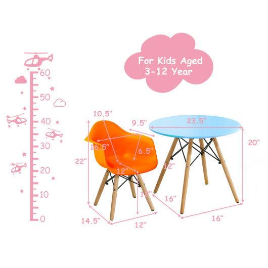 5 Piece Kids Mid-Century Colorful Table Chair Set at Set Shop and Smile